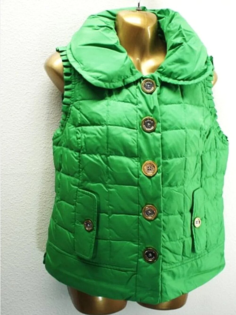Juicy Couture Green Puffy Down Vest size M